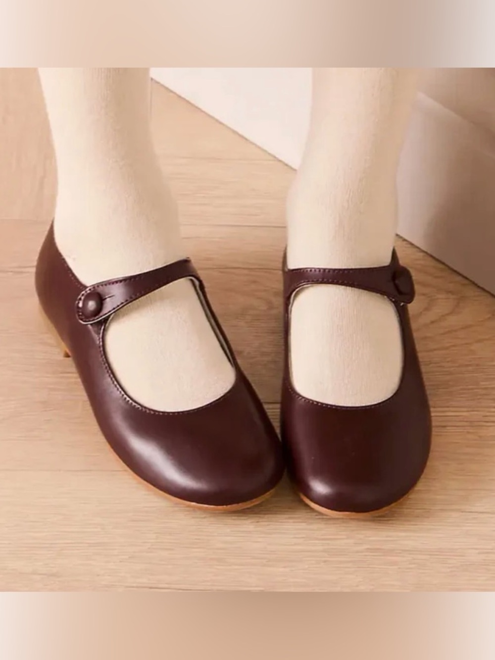 Pepa London- Girls' Leather Mary Jane Dress Shoes - Burgundy- Size: EU 30/ US 13